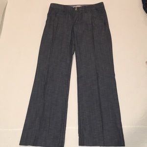 NWOT Banana Republic Chambray Trousers Sz 28